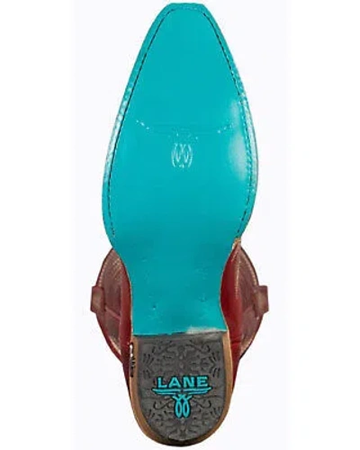 Pre-owned Lane Women's Lexington Western Boot - Snip Toe - Lb0488e 10 M In Red