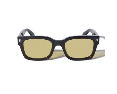 Pre-owned Off-white Oeri108s24pla0011018 Midland Black Sunglasses In Yellow