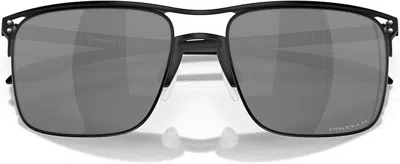 Pre-owned Oakley Holbrook Ti Oo6048 Sunglasses Satin Black Prizm Black Polarized 57mm