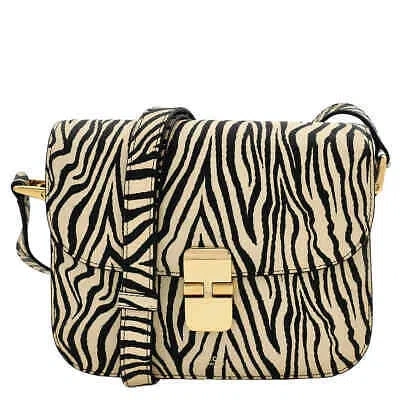 Pre-owned Apc A.p.c Small Grace Zebra Print Crossbody Bag Pxbua-f61413 In Bicolor