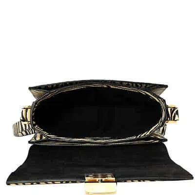 Pre-owned Apc A.p.c Small Grace Zebra Print Crossbody Bag Pxbua-f61413 In Bicolor