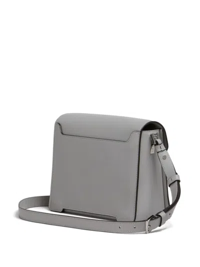 Marni Trunk Leather Satchel Bag In Grey