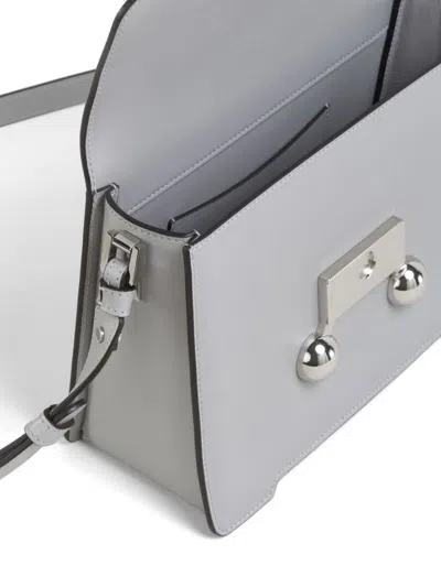 Marni Trunk Leather Satchel Bag In Grey