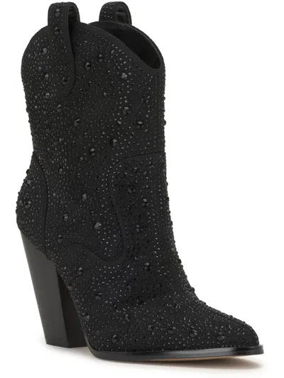 Jessica Simpson Cissely 2 Womens Suede Heels Cowboy, Western Boots In Multi