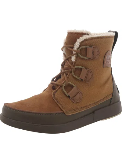 Sorel Womens Suede Lug Sole Ankle Boots In Multi