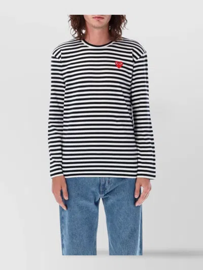 Comme Des Garçons Play Striped Long-sleeved T-shirt