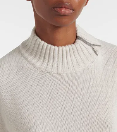 Brunello Cucinelli Cashmere Sweater In White