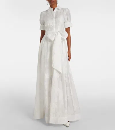 Rebecca Vallance Bridal Recut Printed Gown In White