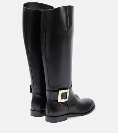 Roger Vivier "très Vivier Leather Boots In Black