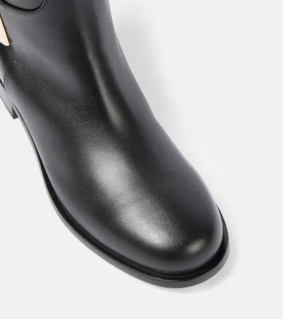Roger Vivier "très Vivier Leather Boots In Black