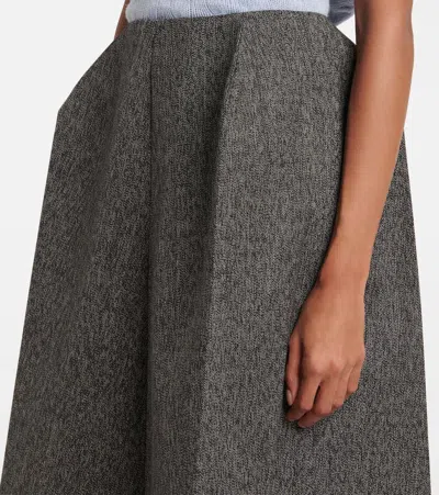 Prada Wool Maxi Skirt In Black