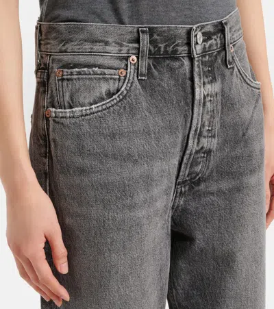 Agolde Riley High Rise Straight Crop Jean In Century In Blue