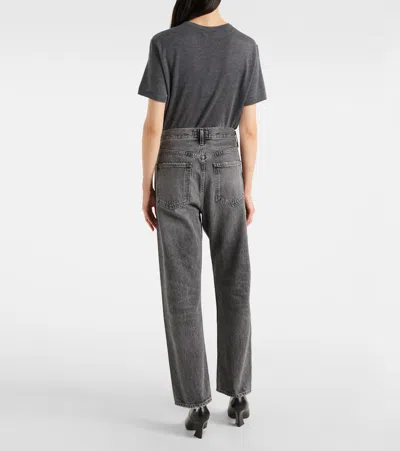 Agolde Riley High Rise Straight Crop Jean In Century In Blue