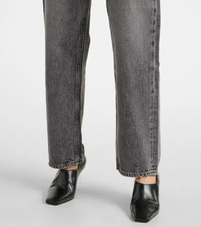 Agolde Riley High Rise Straight Crop Jean In Century In Blue