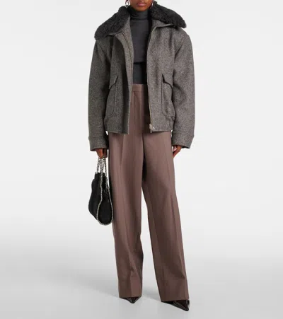 Stella Mccartney Wool Trousers In Grey