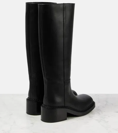 Prada Leather Boots In Black