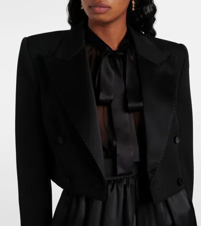 Dolce & Gabbana Sheer Long Sleeve Blouse In Black