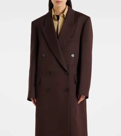 The Frankie Shop Jane Suiting Coat In Brown