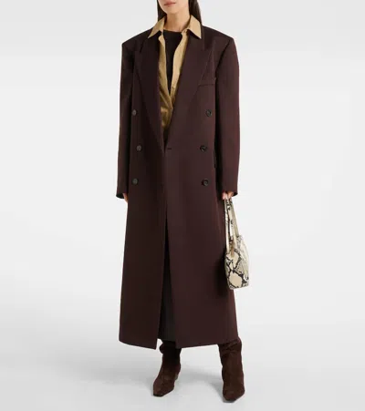 The Frankie Shop Jane Suiting Coat In Brown