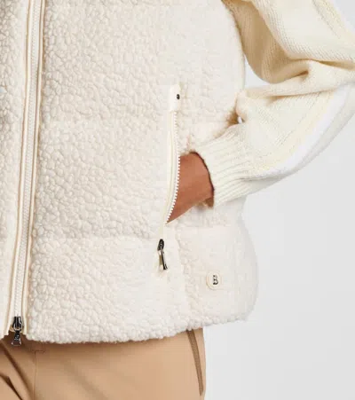Bogner Falka Teddy Wool-blend Down Vest In White