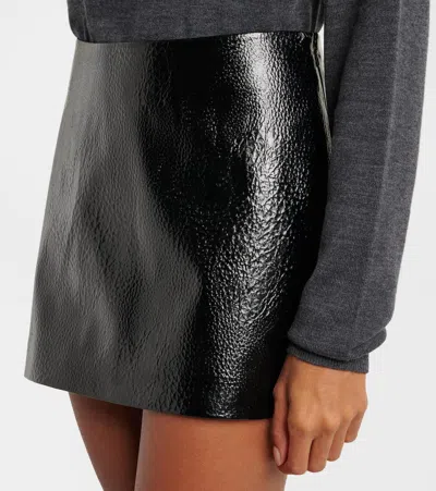 The Frankie Shop Mary Faux Leather Miniskirt In Black