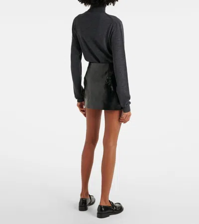 The Frankie Shop Mary Faux Leather Miniskirt In Black