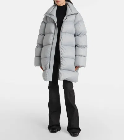 Rick Owens Turtle Oversized Down Jacket In Blue