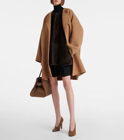 The Row 90mm Prudens Leather Pumps In Brown