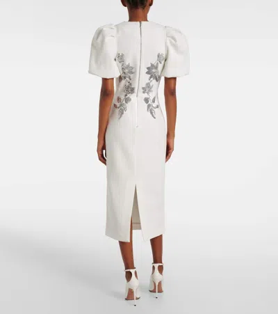 Rebecca Vallance Bridal Recut Embellished Midi Dress In White