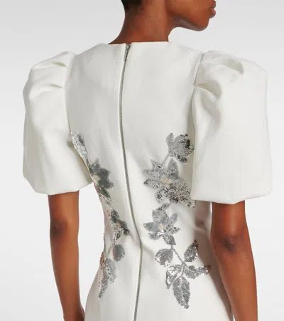 Rebecca Vallance Bridal Recut Embellished Midi Dress In White