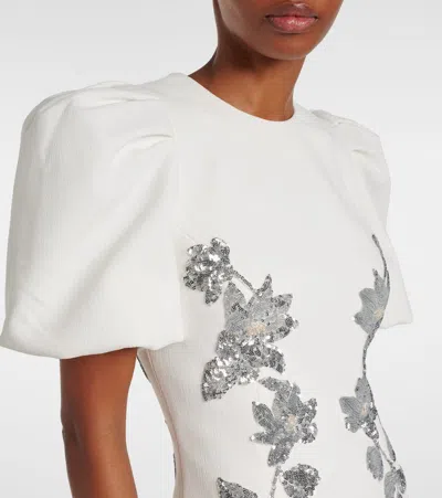 Rebecca Vallance Bridal Recut Embellished Midi Dress In White