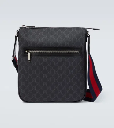 Gucci Web Stripe Gg Canvas Crossbody Bag In Black