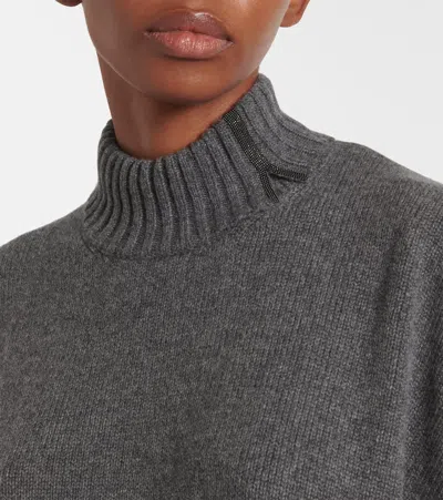 Brunello Cucinelli Cashmere Sweater In Grey