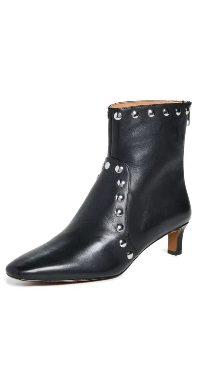 Madewell Dimes Kitten Heel Studded Boots True Black Multi In True Black Multi