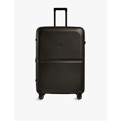 Antler Black Single Stripe Hard-shell Polycarbonate Suitcase 81cm In Black