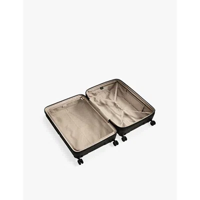 Antler Black Single Stripe Hard-shell Polycarbonate Suitcase 81cm In Black