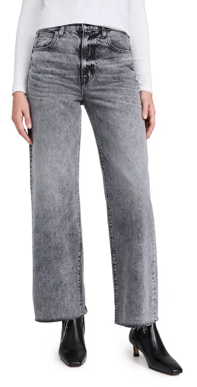 Slvrlake Grace High Rise Ankle Jean In Ghost Dancer In Gray