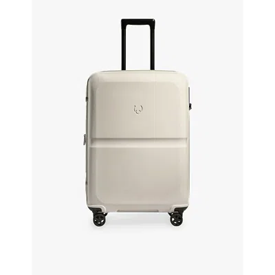 Antler Taupe Single Stripe Shell Four-wheeled Cabin Suitcase 55cm In Taupe