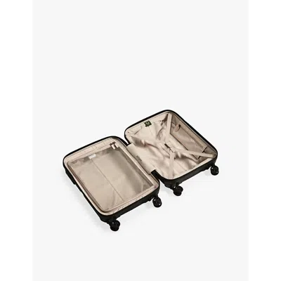 ANTLER SINGLE STRIPE CABIN HARD-SHELL POLYCARBONATE SUITCASE 55CM BLACK 