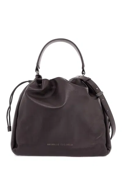 Brunello Cucinelli Handbag With Monile Embell In Brown