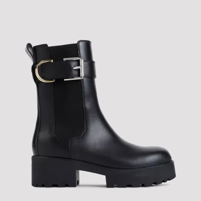 Givenchy Voyou Leather Buckle Chelsea Boots In Black