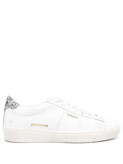 Golden Goose Worn-out Sparkle Low-top Sneakers In White