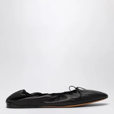 The Row Awar Leather Ballet Flats In Black
