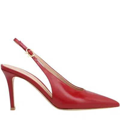 Gianvito Rossi Robbie 85mm Slingback Pumps In Rouge