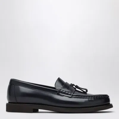 Brunello Cucinelli Midnight Blue Penny Loafer In Blue