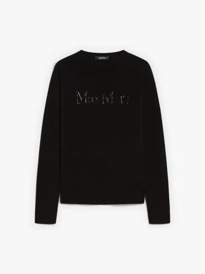 Shop 's Max Mara Women's Kassel - Wool And Cashmere Sweater With Logo In Black