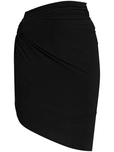 Jacquemus Minirock La Mini Jupe Drapeado In Black