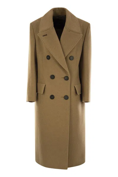 Max Mara Oversized Double-breasted Cashmere Jacket In Camel
