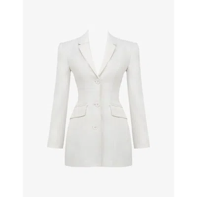 House Of Cb Womens White Amia Woven Blazer Mini Dress In White