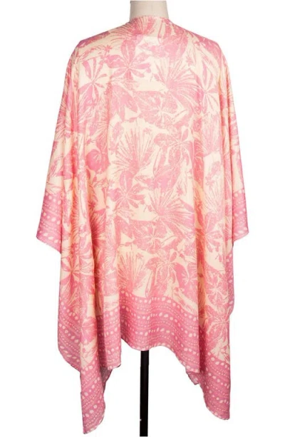 Saachi Woodblock Kimono In Peach